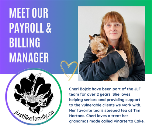 Cheri Bojcic Billing  & Payroll Manager