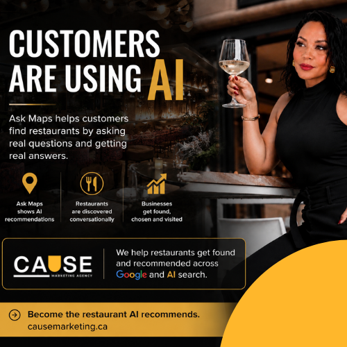 Ask Maps helps customers discover restaurants. CAUSE Marketing Agency helps restaurants get found with AI.