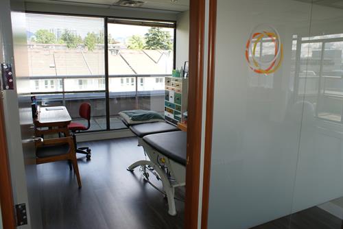 View of treatment room from outside