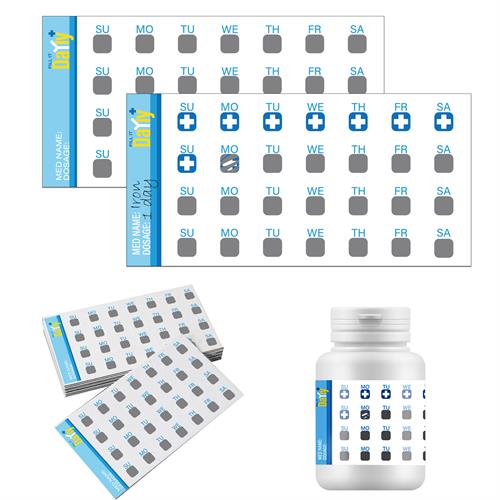 Scratch off stickers help you track your medications/supplements/activities Scratch off stickers help you track your medications/supplements/activities