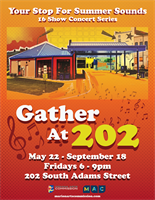 Marion Arts Commission Presents Gather at 202: An Outdoor Concert Series