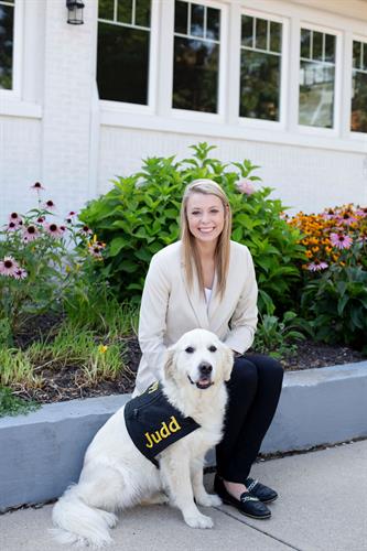 Adrianna Rudy and Judd, Therapy Dog