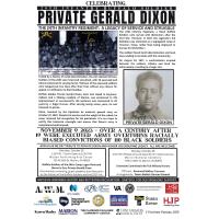 Public Invited Honor Gerald Dixon & 24th Infantry Regiment Oct. 26