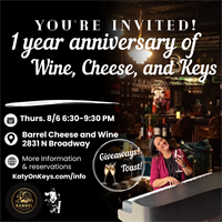 1 Year Anniversary of Wine, Cheese, and Keys