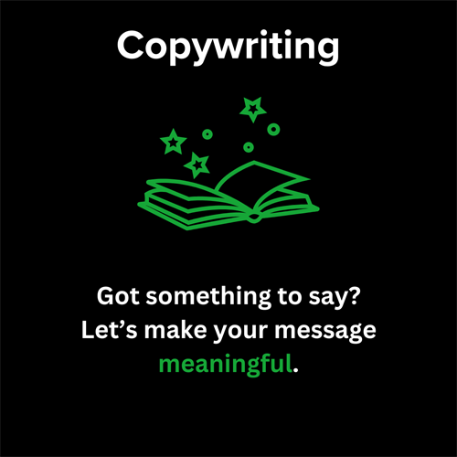 Some of the copywriting services I offer: