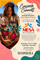 Shop, Give Back, and Help Fight Hunger at MESA-OUTREACH's Consuela Connects Give-Back Party