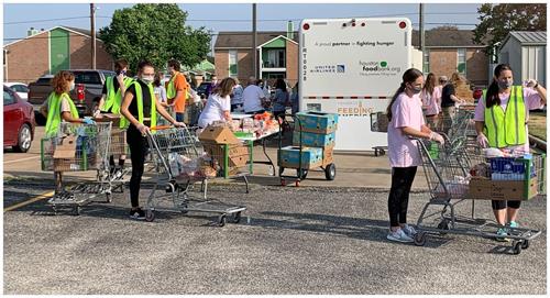 MESA's Produce Truck Distribution from the Houston Food Bank Mobil Truck