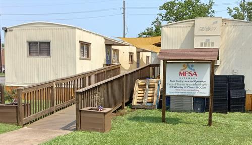 MESA's Food Pantry located at 16000 Rippling Water Dr. Hou 77084 on the campus of Bear Creek UMC.
