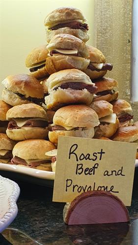 Roast Beef & Provolone Slider Tower