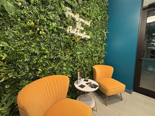 Our lobby is an inviting space for hanging with friends