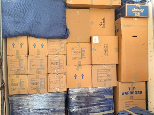 Perfectly loaded truck for a move in Bridgeland, Texas