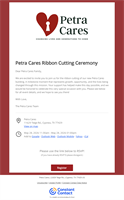 Petra Cares Ribbon Cutting Ceremony RSVP