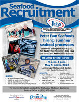 Peter Pan Seafoods Hosting In-Person Recruitment
