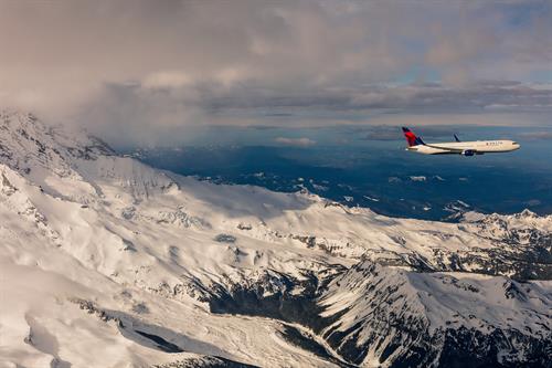 Delta plane over mountain Delta plane over mountain