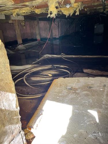 Pipe burst in crawlspace