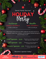 Denali Family Services Seeks Sponsors for Annual Holiday Party for Families and Youth