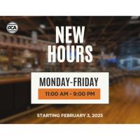 New Hours in Effect!