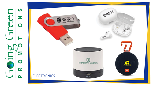 From storage to music we have custom logoed electronics