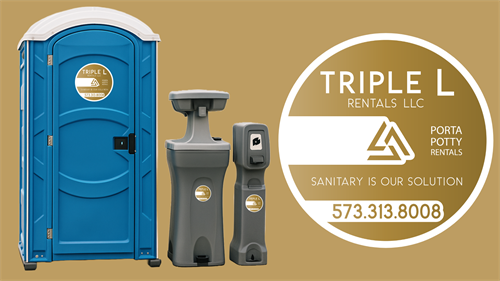 Portable restrooms, hand wash and sanitizer stations from Triple L Rentals