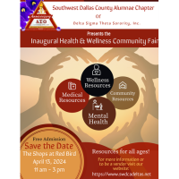 Southwest Dallas County Chapter of Delta Sigma Theta Sorority, Inc., Health & Wellness community fair