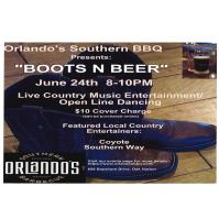 Orland's BBQ: "Boots N Beer"