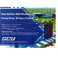 Swag Drop: Bring a Friend/ Oak Harbor GCU Student