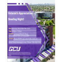 Veteran’s Appreciation Bowling Night:(GCU)