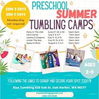 Rise Tumbling Preschool Camps