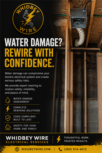 From damaged wiring to unsafe connections, we help homeowners restore safety, reliability, and peace of mind after water damage strikes.