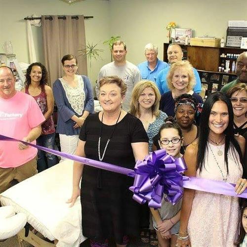 Ribbon Cutting at Touched by Grace Massage Therapy.