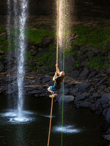 Barbarian Challenge Gadsden Rope Climbing Rock Climbing Fun Outdoors Vacation Travel Noccalula Falls Park and Campground