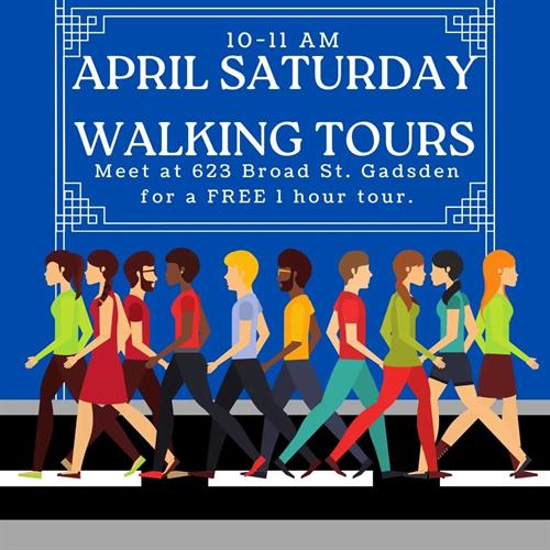 Gadsden April Free Walking Casual Free Art Culture Fun Family Friendly Kid Friendly