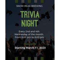 CANCELLED - Snow Peak Brewing Trivia Night