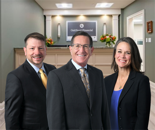 The partners of OakHeart Financial Group: Joseph Feola, Michael Hancock and Kristen Hardy.