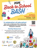 Back to School Bash - August 9, 2026 from 12-4pm