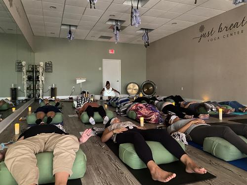 Sound Bath at Just Breathe Yoga Center