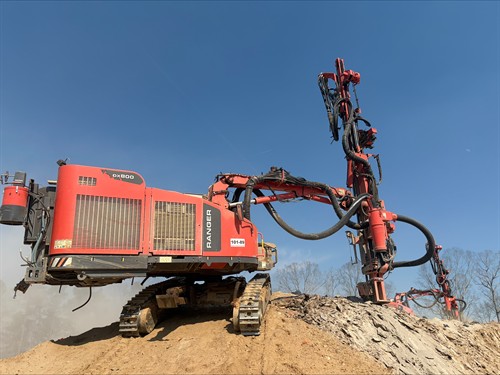 Drilling out rock