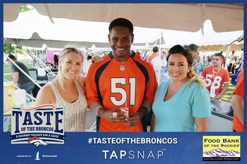 TapSnap's social photographer can take pics throughout the party and the photo will print out at the kiosk!