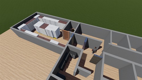 Rendering of safe deposit box room and private vaults