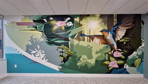 Interior Conference Room Mural for Bear Capital Financial in Seattle by John Osgood