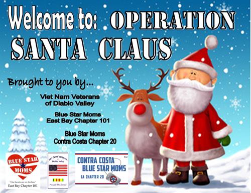 Conduct Operation Santa for active-duty military families locally in need