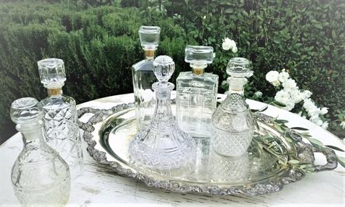 Silver Tray and Decanters Silver Tray and Decanters