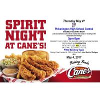 Pickeirngton High School Central Band Spirit Night at Cane's