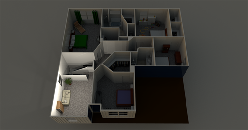 New Construction Home | 3D Rendering | Smart Lights | Loft