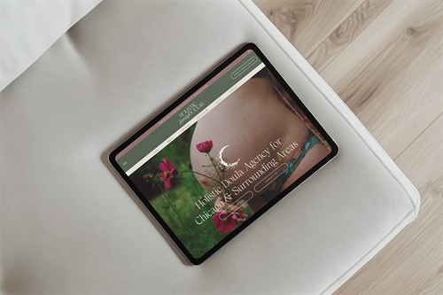 Doula agency's brand new website and brand development.