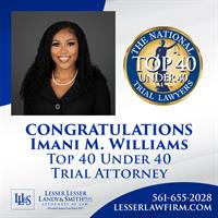 Imani M. Williams selected for ''Top 40 Under 40'' Award