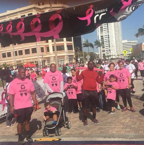 Supporting Breast Cancer Awareness month, Susan G. Komen Walk.