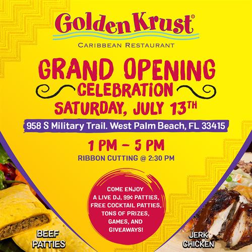 Grand Opening Celebration Golden Krust Caribbean Restaurant 13 Jul 2019