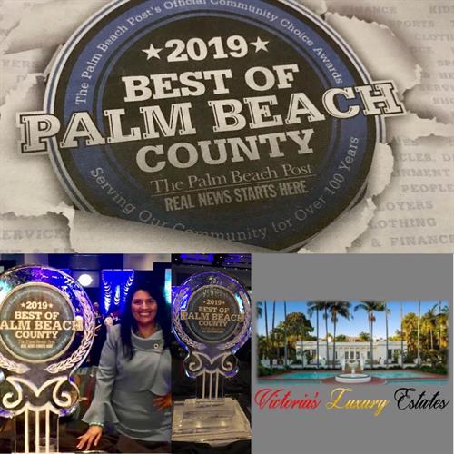 Victoria’s Luxury Estates voted third best real estate office in Palm Beach County