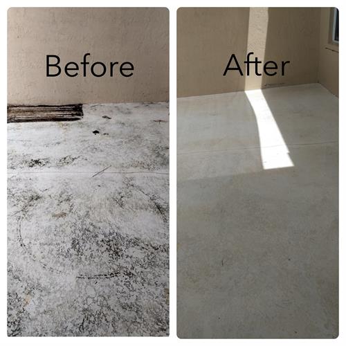 before and after concrete cleaning before and after concrete cleaning
